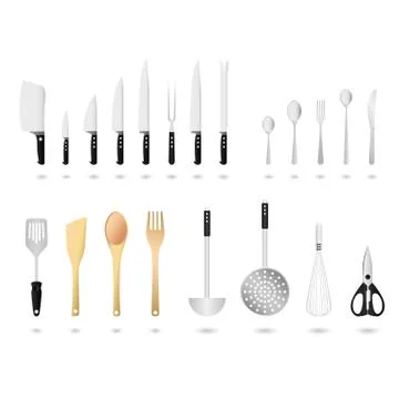 Kitchen Utensils Set Vector Stock Illustration
