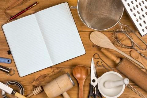 Kitchen Utensils - Space for Text Stock Photos
