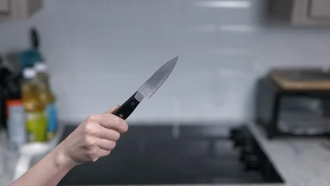 Kitchen Utensils with Stovetop as backdrop Stock Footage 120662108