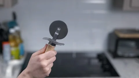 Kitchen Utensils with Stovetop as backdrop Stock Footage 120662160