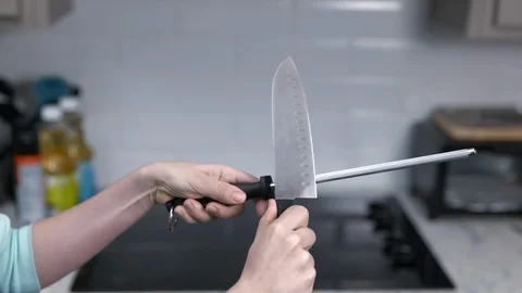 Kitchen Utensils with Stovetop as backdrop Stock Footage 120662600