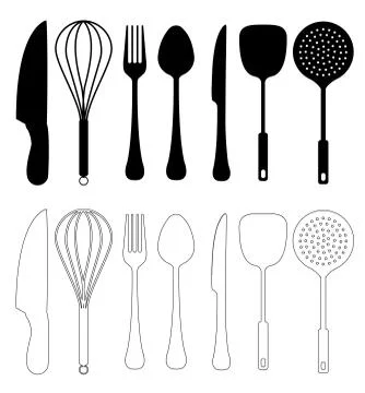 Kitchen Utensils Vector Stock Illustration