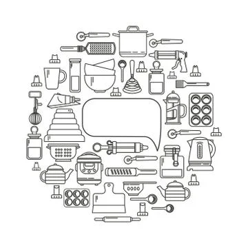 Kitchen vector icons Stock Illustration