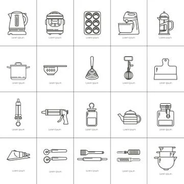 Kitchen vector icons Stock Illustration