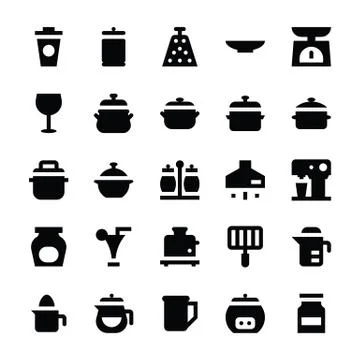 Kitchen Vector Silhouette Stock Illustration