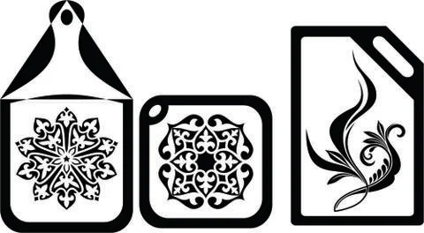 Kitchen vegetable chopper Decorative vector panel for cnc cutting. Stock Illustration