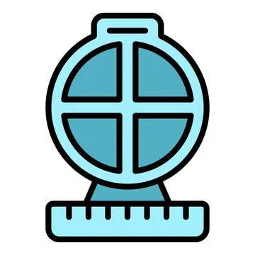Kitchen waffle maker icon vector flat Stock Illustration