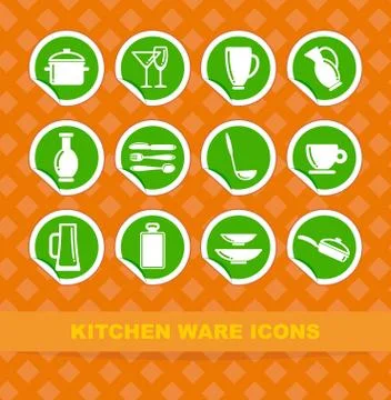 Kitchen ware icons Stock Illustration
