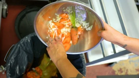 Kitchen Waste Stock Footage 105818259