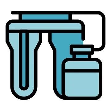Kitchen water system icon vector flat Stock Illustration