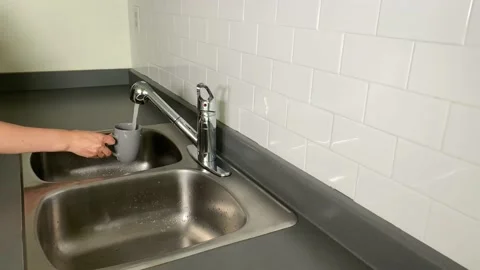 Kitchen Water Tap Stock Footage 137141904