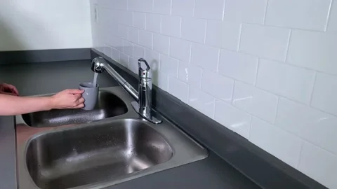 Kitchen Water Tap Stock Footage 137141963