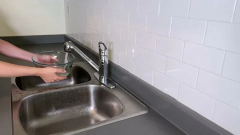 Kitchen Water Tap Stock Footage 137141966