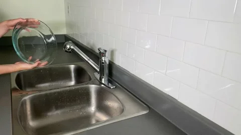 Kitchen Water Tap Stock Footage 137141988
