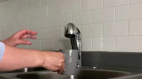 Kitchen Water Tap Stock Footage 137142149