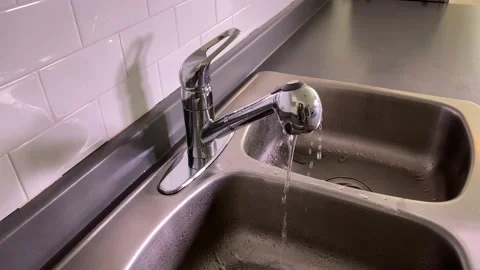 Kitchen Water Tap Stock Footage 137142156