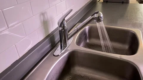 Kitchen Water Tap Stock Footage 137142159