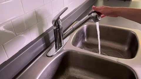 Kitchen Water Tap Stock Footage 137142161