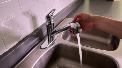 Kitchen Water Tap Stock Footage 137142165