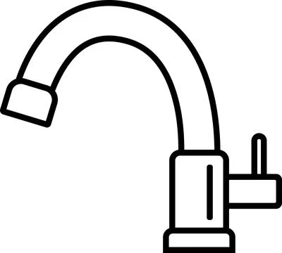 Kitchen water tap icon. 스톡 일러스트