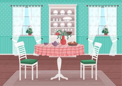 Kitchen. A well-designed kitchen becomes canvas for culinary creativity and Stock Illustration