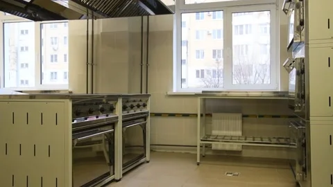 The kitchen where the food is prepared Stock Footage 152108185