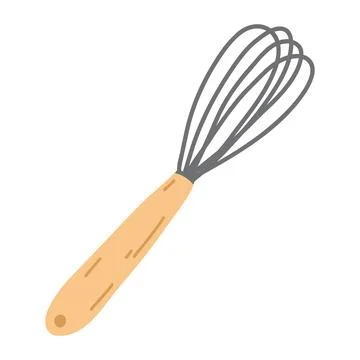 Kitchen whisk in cartoon flat style. Vector illustration of beater icon, kitc Stock Illustration