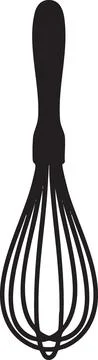 Kitchen Whisk Silhouette Illustration Illustrazione stock