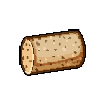 Kitchen wine cork bottle pixel art vector illustration Stock Illustration