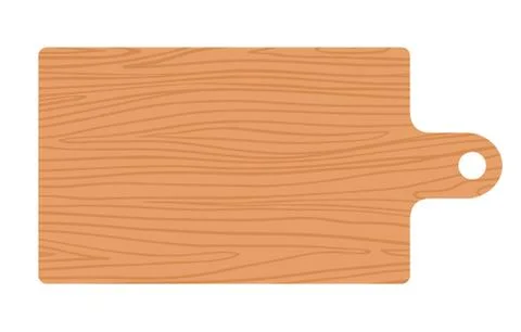 Kitchen wooden board vector flat isolated Stock Illustration