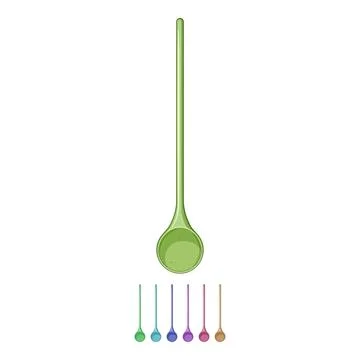 Kitchen wooden spoon cartoon vector graphic Illustration