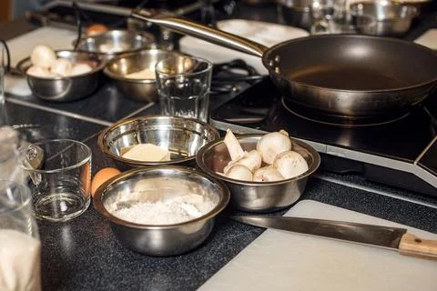Kitchen workspace at home Stock Photos