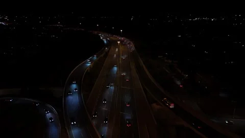 Kitchener Highway 7/8 at night Stock Footage 291484324