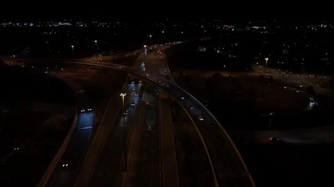 Kitchener Highway 7/8 at night Stock Footage 291484876