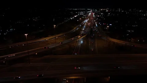 Kitchener Highway 7/8 at night Stock Footage 291487798