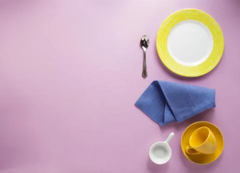 Kitchenware at abstract background Stock Photos