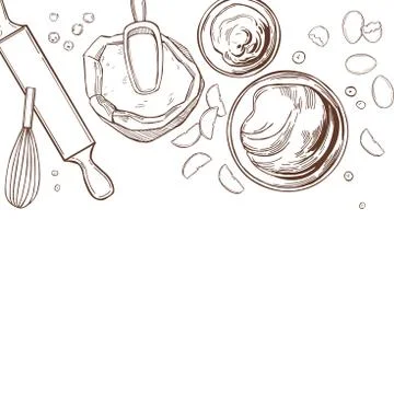 Kitchenware  for baking pies.  Vector  illustration. Stock Illustration