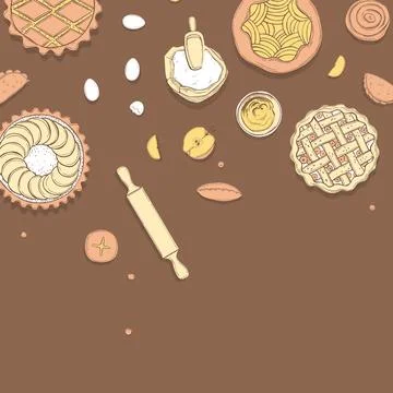 Kitchenware  for baking pies.  Vector  illustration. Stock Illustration