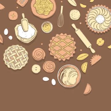 Kitchenware  for baking pies.  Vector  illustration. Stock Illustration