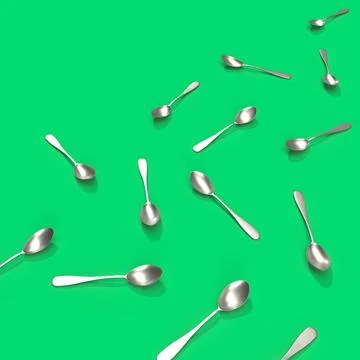 Kitchenware cutlery background. Isolated Kitchen equipment Stock Illustration