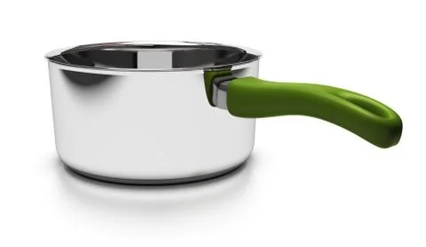 Kitchenware, empty pan over white Stock Illustration