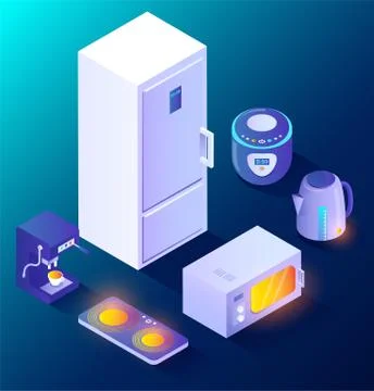 Kitchenware Equipment Electric Machine Vector Illustrazione stock
