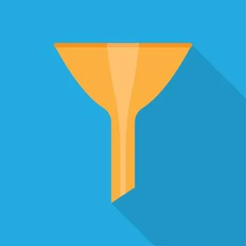 Kitchenware funnel flat Stock Illustration