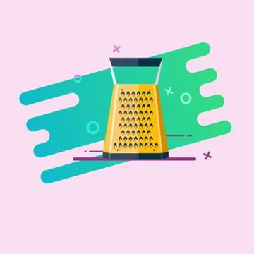 Kitchenware grater flat icon Stock Illustration