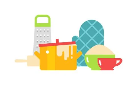 Kitchenware isolated vector illustration Stockillustratie