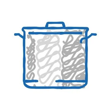 Kitchenware pot cooking icon doodle illustration Stock Illustration