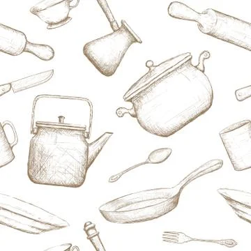 Kitchenware. Stock illustration. Stockillustratie