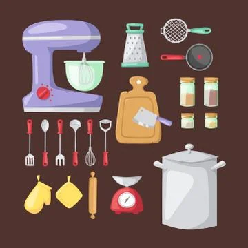 Kitchenware vector icons Stock Illustration