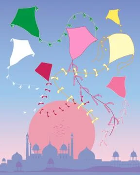 Kite abstract Stock Illustration
