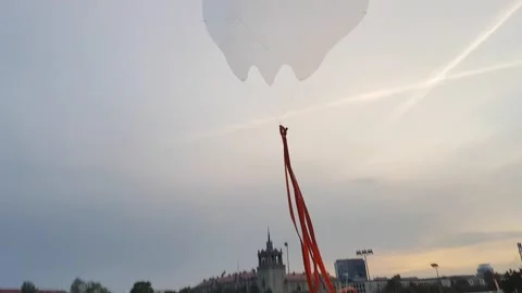 The kite batman rises into the sky Stock Footage 167517190